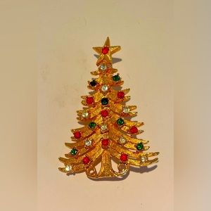 MYLU Christmas tree brooch. Excellent condition
